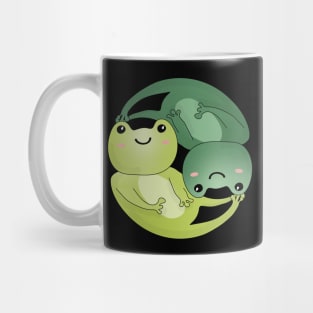 Kawaii Frog Drawing Yin Yang Balance Symbol Mug